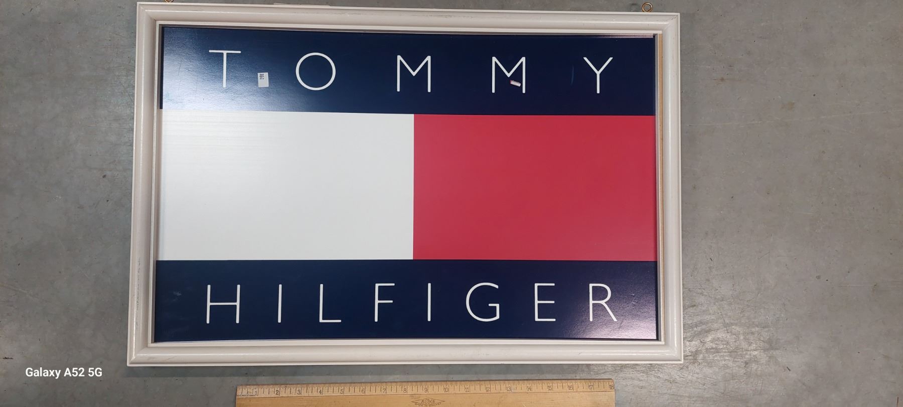 Vintage Tommy Hilfiger wooden store sign 26