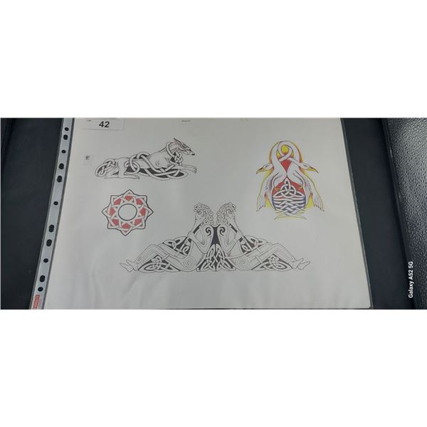 Collection of tattoo flash art 8 pages