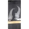 Image 1 : Pair of ornate curved hearse vases 10"