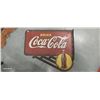 Image 1 : 1940s Coca-Cola flange sign lattice style 24"x21"
