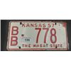 Image 1 : 1957 Kansas plate