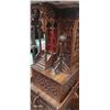 Image 8 : Stunning hand built wooden clock tower model, comes apart in sections 5' tall 29" wide 15" deep
