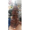 Image 9 : Stunning hand built wooden clock tower model, comes apart in sections 5' tall 29" wide 15" deep