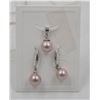 Image 1 : #36-SEA SHELL PEARL EARRING AND PENDANT