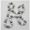 Image 1 : #42-SEA SHELL PEARL NECKLACE 18"/8MM