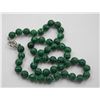 Image 1 : #95-GREEN MALACHITE NECKLACE 8MM/ 18"