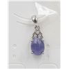 Image 1 : #131-TANZANITE & CZ PENDANT