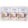 Image 1 : NEW 3 CIGAR LIGHTERS, BLACK
