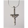 Image 1 : BZ1795-96 SILVER CROSS 16"  NECKLACE