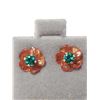 Image 1 : BZ1795-68 10K CREATED EMERALD 2IN1 EARRINGS