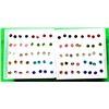 Image 1 : 11)  LOT OF 40 HYPOALLERGENIC CRYSTAL STUD