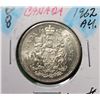 Image 1 : 6)  CANADIAN 1962  50 CENT COIN, 80% SILVER.