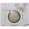 Image 1 : 3)  NEWFOUNDLAND 1947 10 CENT COIN, 80% SILVER,