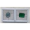 Image 1 : #233-AQUARMARINE 10.51 CT & GREEN AGATE  10.75 CT