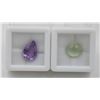 Image 1 : #224-AMETHYST 4.25 CT & PRENITE 4.20 CT GEMSTONE