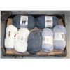 Image 1 : FLAT OF GREY AND WHITE YARN