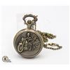 Image 1 : #953-BRAND NEW BRONZE TONE POCKET WATCH WITH