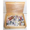 Image 1 : WOODEN BOX OF UNSEARCHED  HOCKEY CARDS