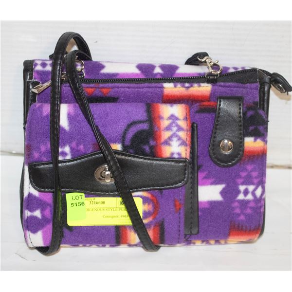 PURPLE INDIGENOUS STYLE PURSE