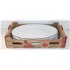 Image 1 : SET OF 4 PLAIN WHITE PLATTERS