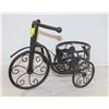 Image 1 : DECORATIVE METAL TRICYCLE PLANT HOLDER- 17" X 12"