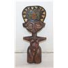 Image 1 : HANDCARVED WOOD AFRICAN FERTILITY STATUE 12"