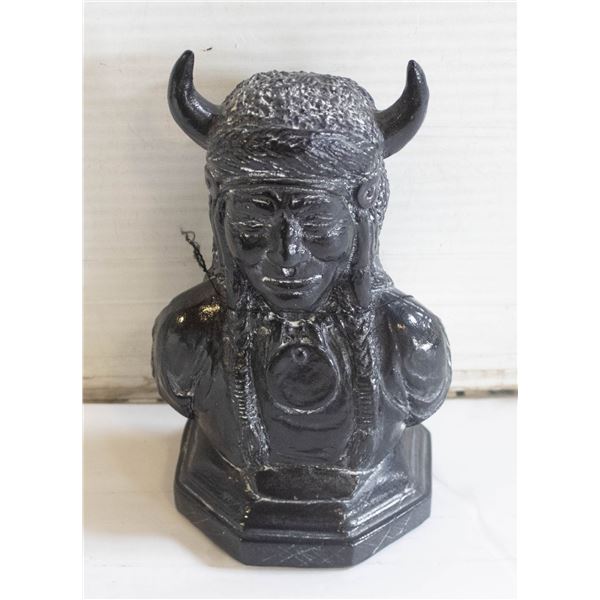 VINTAGE "BUFFALO HEAD DRESS" SCULPTURE- 7" TALL
