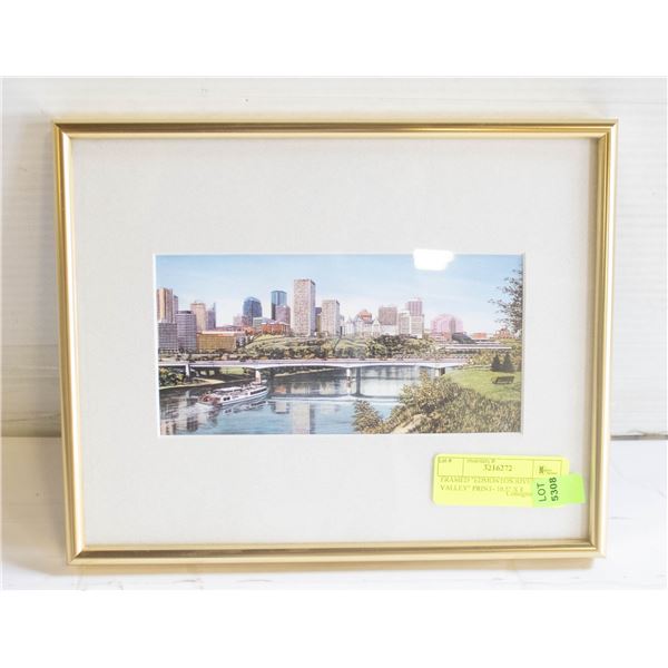 FRAMED "EDMONTON RIVER VALLEY" PRINT- 10.5" X 8