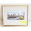 Image 1 : FRAMED "EDMONTON RIVER VALLEY" PRINT- 10.5" X 8