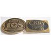 Image 1 : VINTAGE "CKRY" FM BELT BUCKLES- ASSORTED
