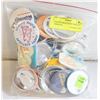 Image 1 : COLLECTOR BUTTONS- BAG LOT ASSORTED