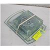 Image 1 : SET OFÿ 4 ETCHED GLASS SQUARE COASTERS