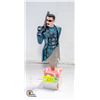 Image 1 : DECORATIVE MAN WITH GUN KNIFE DISPLAY ON STAND