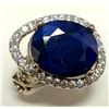 Image 1 : BZ1957-58K SILVER NATURAL SAPPHIRE RING