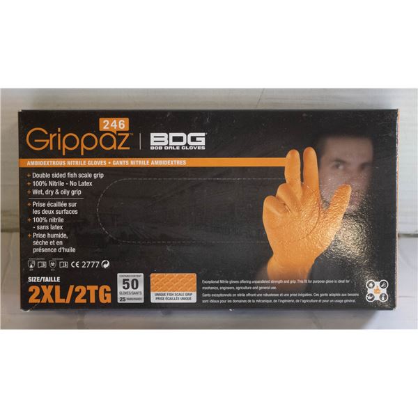 GRIPPAZ BDG DISPOSABLE GLOVES SIZE XXL/G