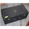 Image 1 : ANTIQUE TRUNK- 25" X 10" X 12"