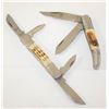 Image 1 : 2 NEW TWIN TREE "BONE HANDLED" FOLDING KNIVES