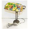 Image 1 : ANTIQUE STYLE STAIN GLASS SHADE DESK LAMP