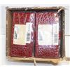 Image 1 : NEW CASE OF 12 NEW ROLFS RED FAUX CROC SKIN WALLET