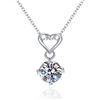 Image 4 : 1 CT GRA CERTIFIED MOISSANITE 925 SILVER NECKLACE