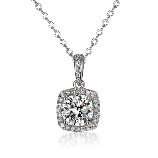 1 CT GRA CERTIFIED MOISSANITE 925 SILVER NECKLACE