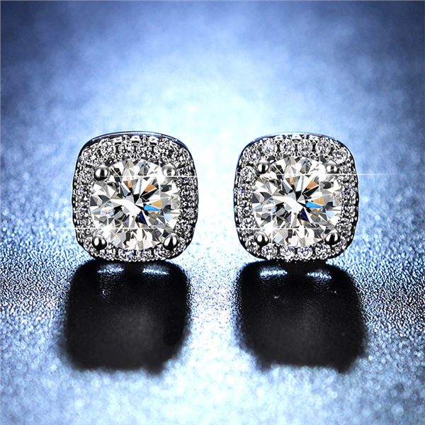 2 CT GRA CERTIFIED MOISSANITE 925 SILVER EARRINGS