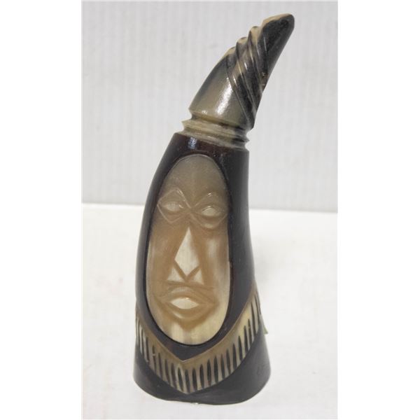 VINTAGE HAND CARVED INUIT HORN