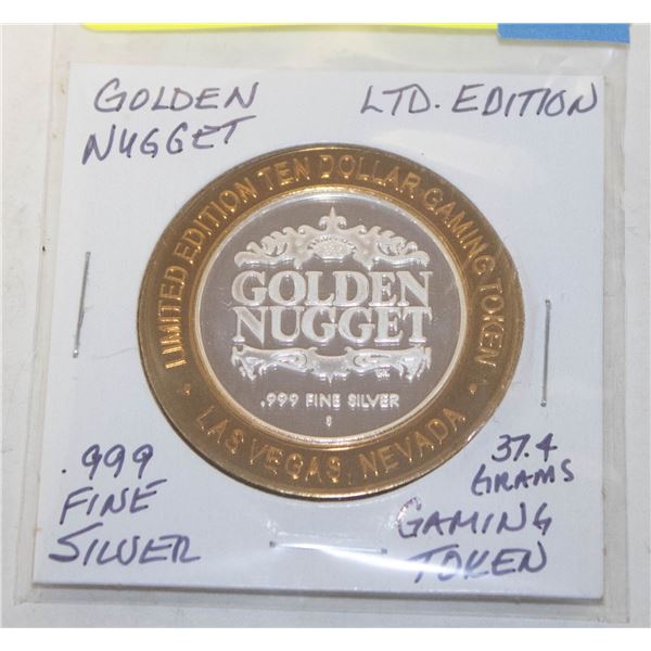 GOLDEN NUGGET LTD EDITION .999 FINE SILVER