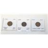 Image 1 : LOT OF 3 INDIAN HEAD CENTS