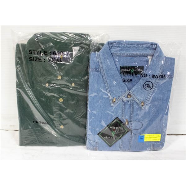 NEW MEN'S SHIRTS 1DENIM 1FOREST GREEN