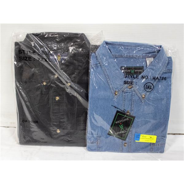 NEW MEN'S SHIRTS 1DENIM 1BLACK SIZE 3XL