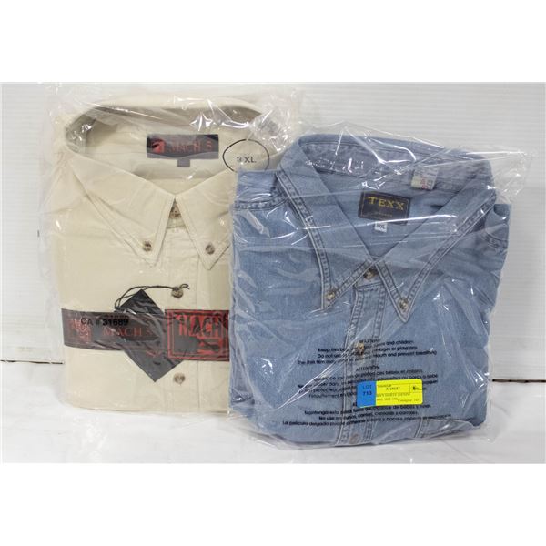 NEW MEN'S SHIRTS 1DENIM 1NATURAL SIZE 3XL
