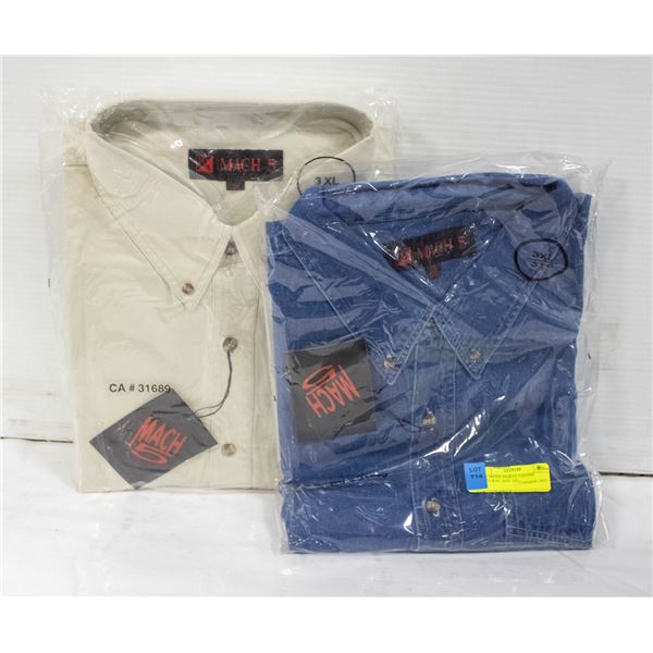 NEW MEN'S SHIRTS 1DENIM 1NATURAL SIZE 3XL