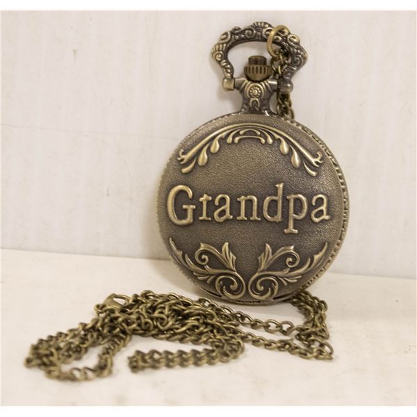 #59-BRAND NEW BRONZE TONE POCKET WATCH WITH